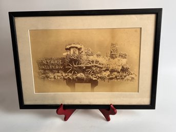 Antique Framed Funeral Photo - Railroad
