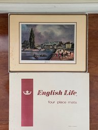 Two Boxes Of Vintage English Life Placemats