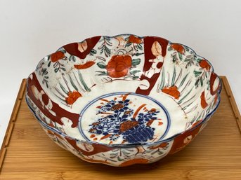 Antique Chinese Imari Porcelain Fluted Bowl