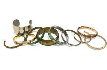 Lot Of Bangle And Cuff Bracelets Including Gold Fill!