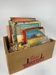 Huge Box Of Estate Found Vintage Puzzles