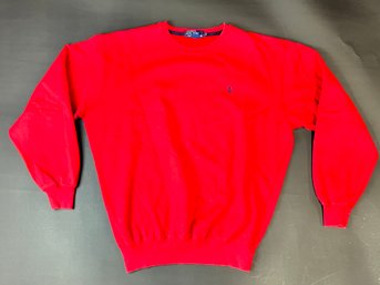 Polo Sport Crewneck Sweatshirt Size Medium In Red 1990s