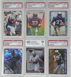 Lot Of (6) Graded Football Rookie Cards