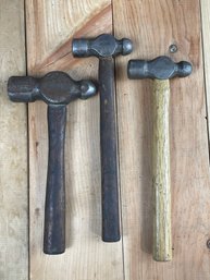 Group Of 3 Ball Peen Hammers