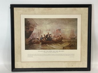 Framed Print Battle Of Lake Erie
