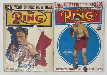 Lot Of (2) 1943& 1948 The Ring Boxing Magazines