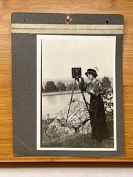 Vintage Photo Of Woman Taking A Photograph