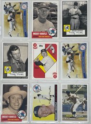 Lot Of (9) Mickey Mantle Baseball Cards
