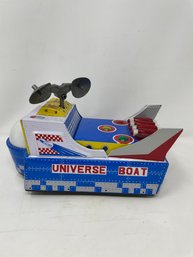 Vintage Universe Boat Tin Toy