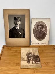 Trio Of Antique Portraits Of Men