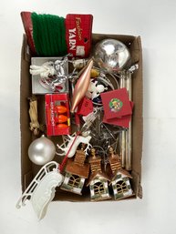 Tray Lot Of Vintage Christmas