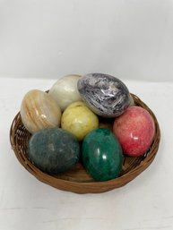 Collection Of Vintage Stone Eggs