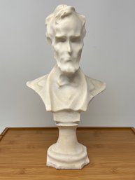 Alabaster Brutalist Bust Of Abraham Lincoln