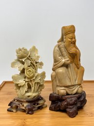 Asian Scholar Desk Soapstone Carving