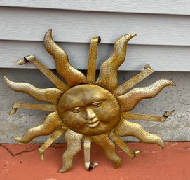 24' Decorative Metal Sun Plaque