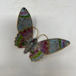 Vintage Enameled Butterfly