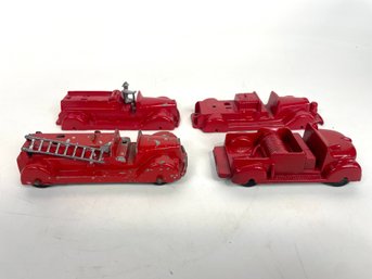 Vintage Fire Truck Lot: Lansing & Tootsie Toys