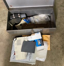 Metal Toolbox Filled With Sandpaper