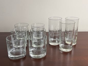 Set Of Etched Nautical Drinkware