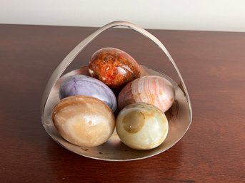 Basket Of Stone Eggs