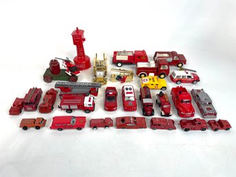 Large Lot Of Fire Truck And Cars
