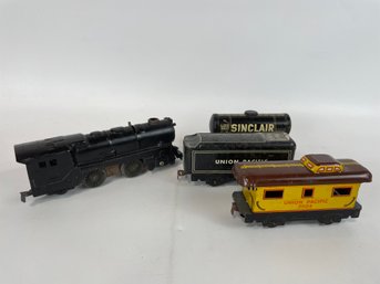 Vintage Train Lot Engine And Cars