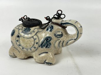 Elephant Oil Lamp Pottery