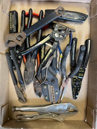 Tray Lot Of Wire Cutters And More