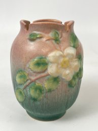 Roseville White Rose Pottery Vase