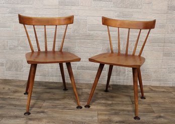 Pair Of Paul McCobb For Planner Group Spindle Back Side Chairs