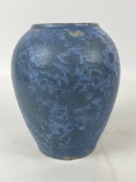 Antique Art Pottery Vase Blue Great Glaze