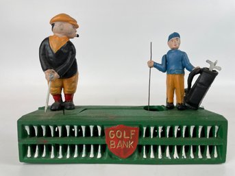 Vintage Cast Iron Golfer Mechanical Bank