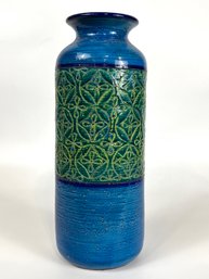 Vintage Bitossi Italian  Pottery - Blue Green Vase