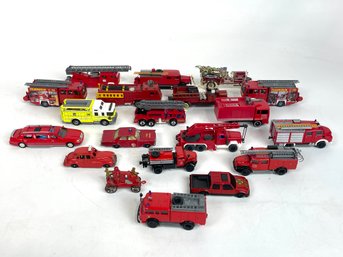 Assortment Of Fire Truck And Service Vehicles