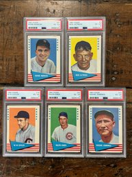 Lot Of 5 1961 Fleer Baseball Cards PSA Graded Kiner More (1)