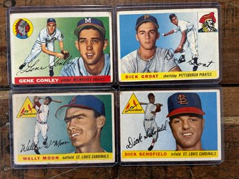 Lot Of 4 1955 Topps Baseball Cards (5)