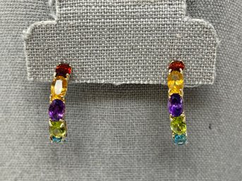 14k Multi Stone Earrings 3.9g