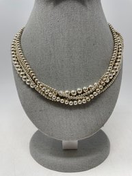 Beaded Sterling Necklace 53.9g