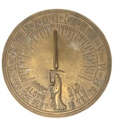 Brass Grim Reaper Sun Dial With Inscription