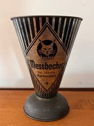 Vintage German Luchs Messbecher Measuring Cup With Lynx Cat