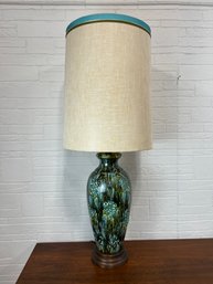 Oversized 48' Ceramic Drip Glaze Mid Century Modern Table Lamp