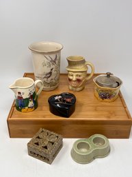 Group Of Vintage Porcelain, Stoneware, Pottery, And More