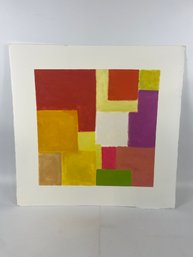 Postmodern Geometrical Painting On High Quality Artist Paper