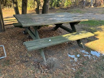 Vintage Wooden Picnic Bench