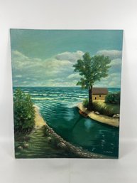 Original Painting On Board Michigan Landscape Signed Walton