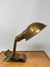 Vintage Brass Adjusto-lite Clip Lamp