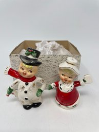 Vintage Christmas Salt And Pepper Shakers