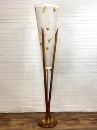 Mid Century Modern Walnut Floor Lamp By Modeline