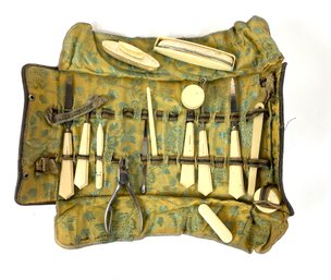 Antique Celluloid Travel Grooming Set