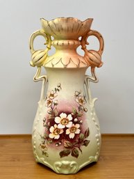 19th Century Austrian Hand Painted Porcelain Vase